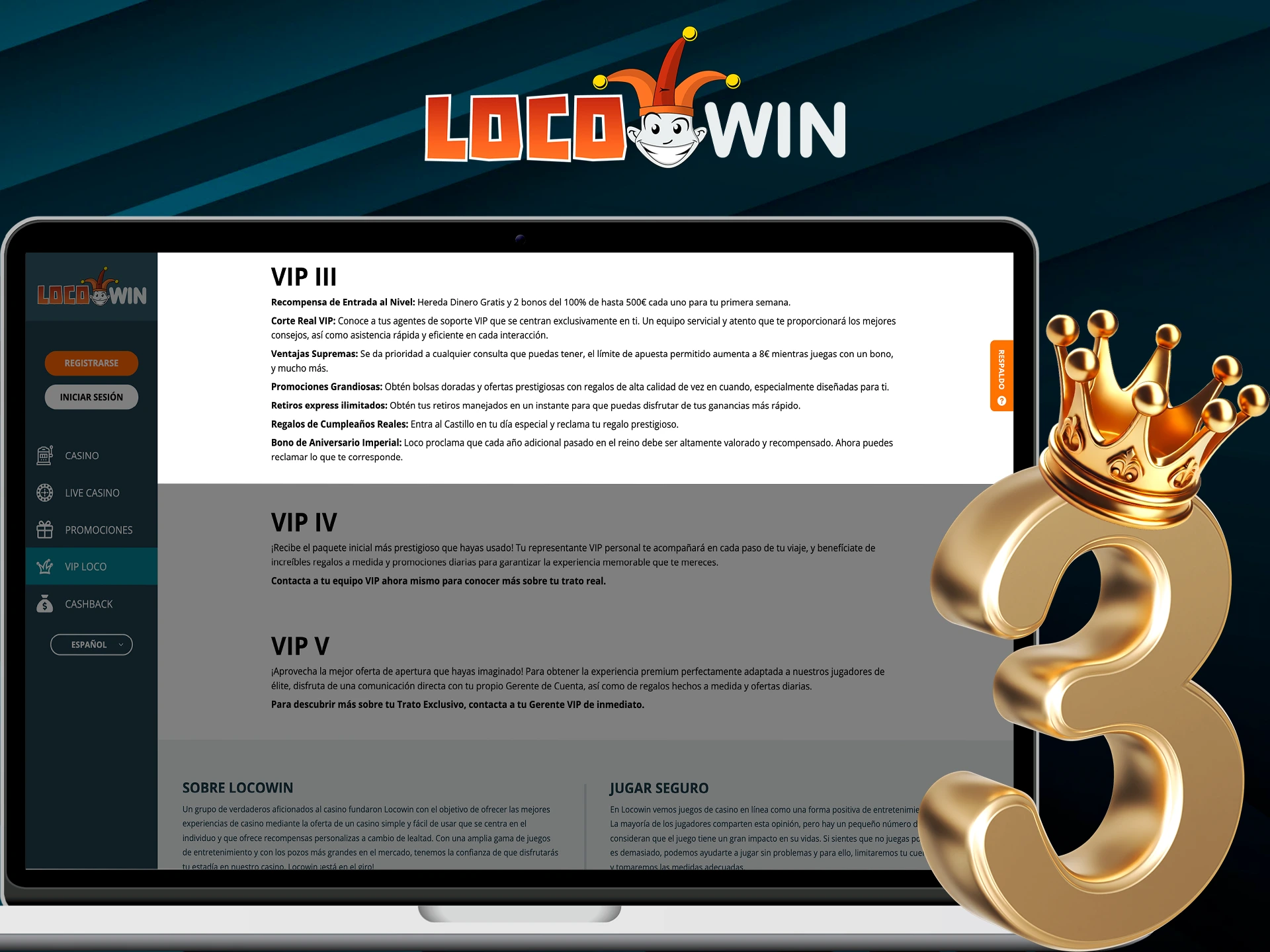 Reciba dos bonos especiales en el tercer nivel del programa VIP de Locowin.