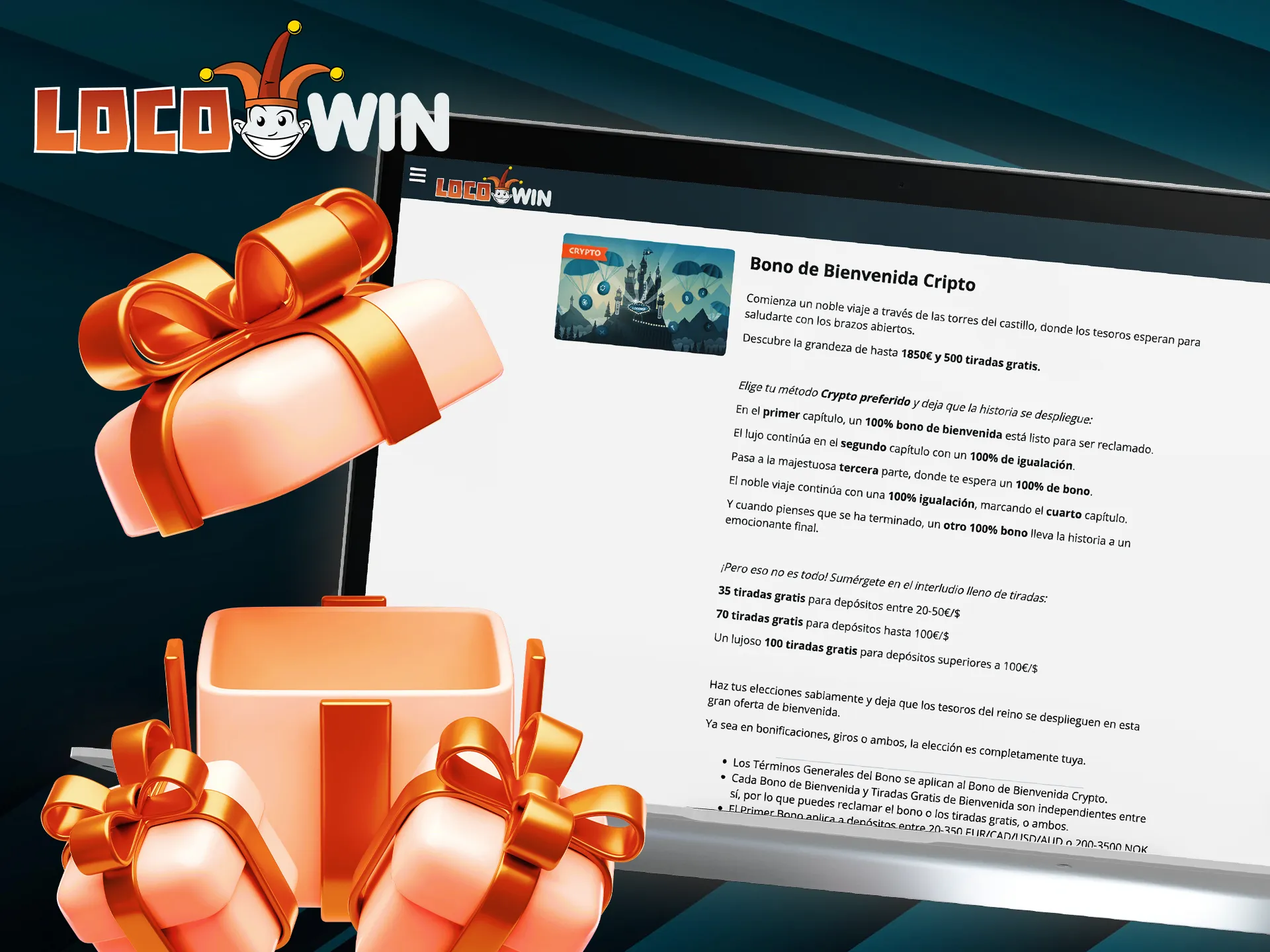 Empieza con un bono cripto de Locowin y juega a las tragaperras jackpot.