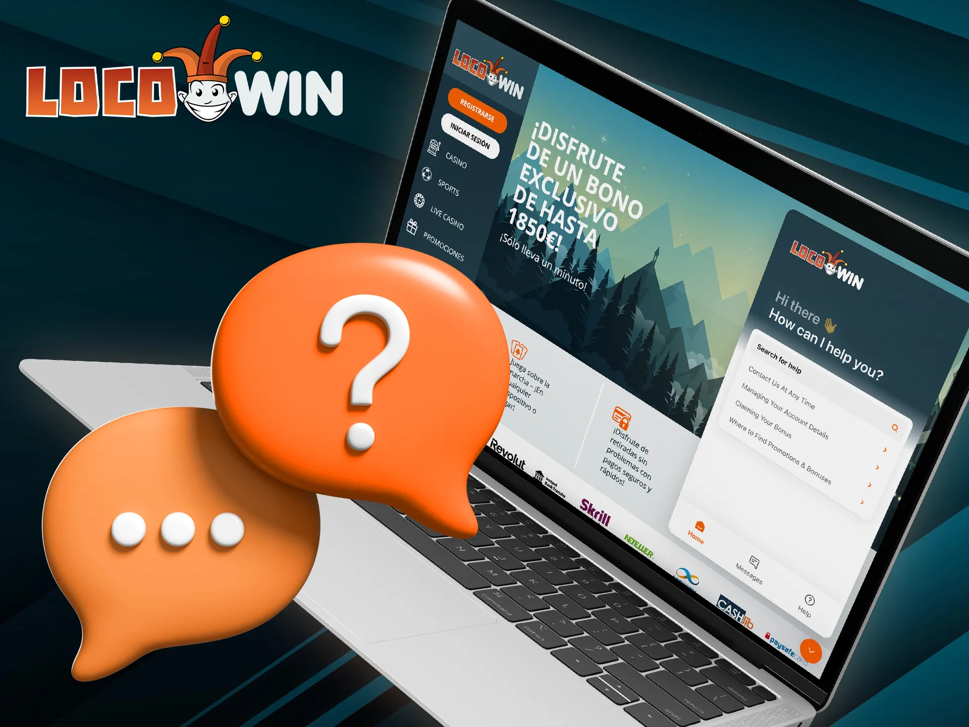 Si tiene alguna pregunta, póngase en contacto con el servicio de asistencia de Locowin y siga jugando con toda tranquilidad.