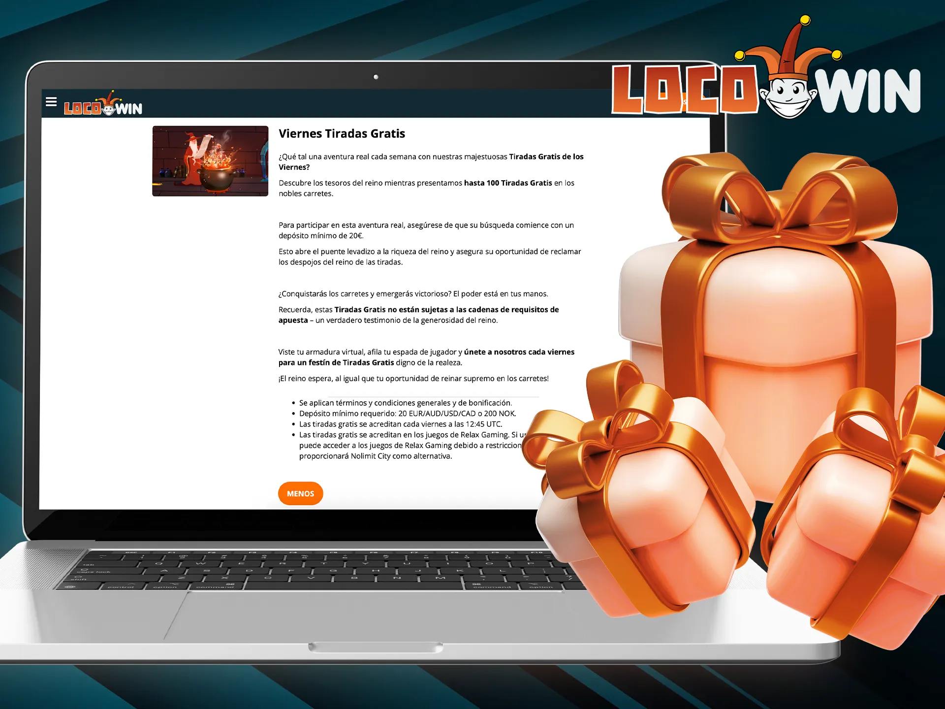 Reclama freespins el viernes y gana el jackpot en Locowin.