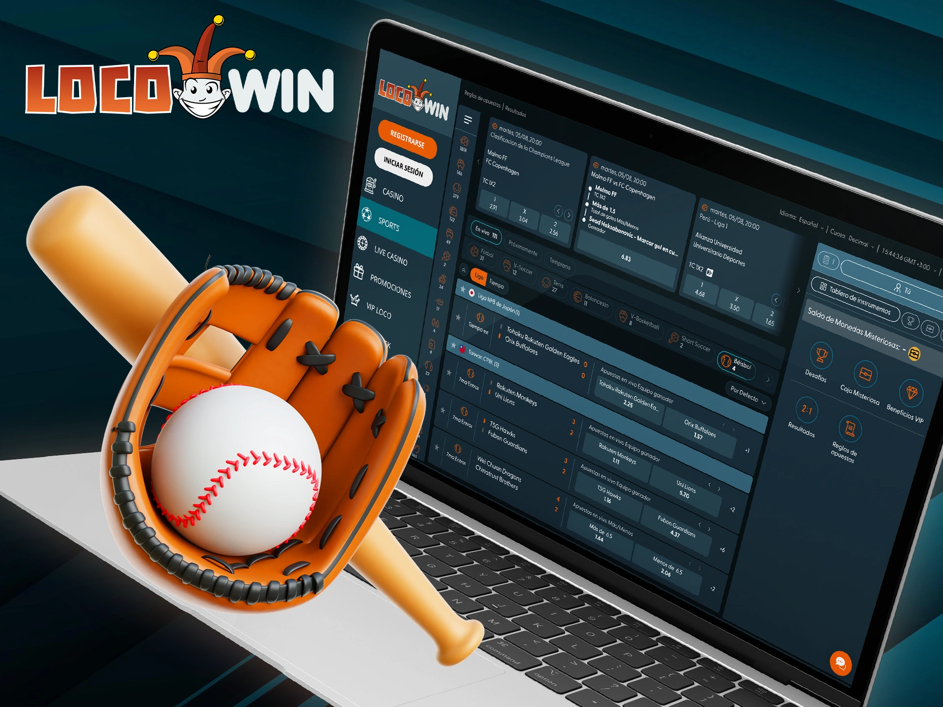 Sigue a tus equipos de béisbol favoritos y haz tus apuestas en Locowin.